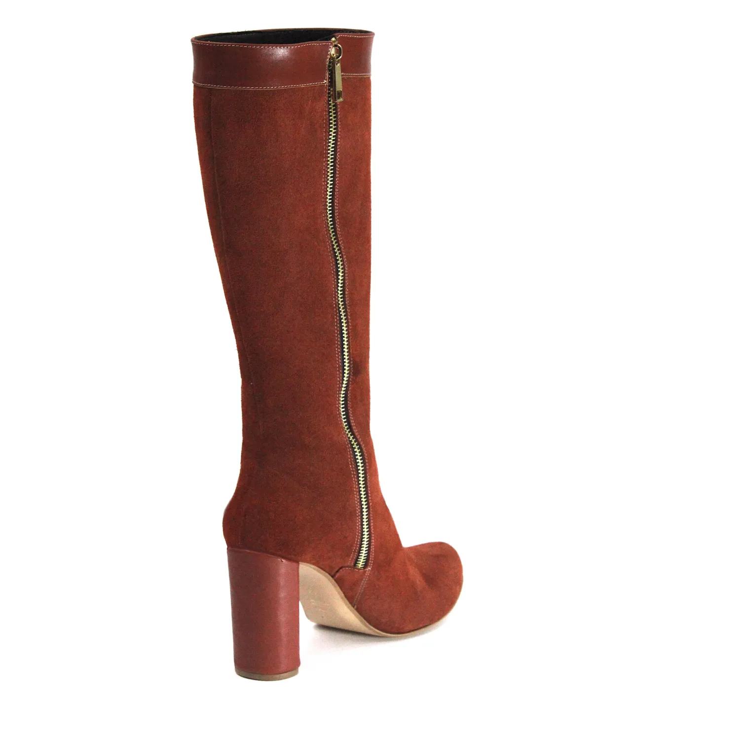 Botas altas camel mujer medida