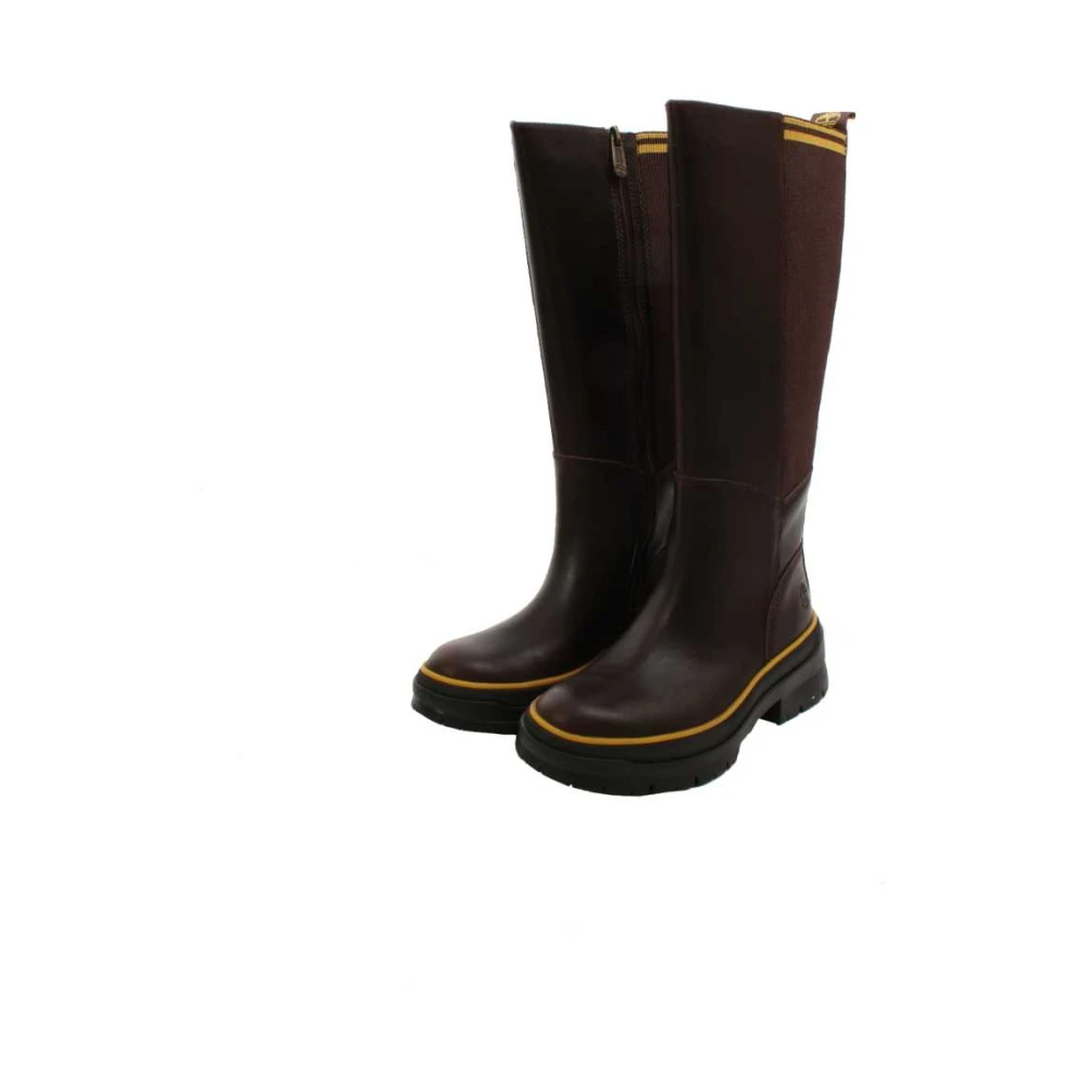 Botas Altas Impermeables Marrones para Mujere