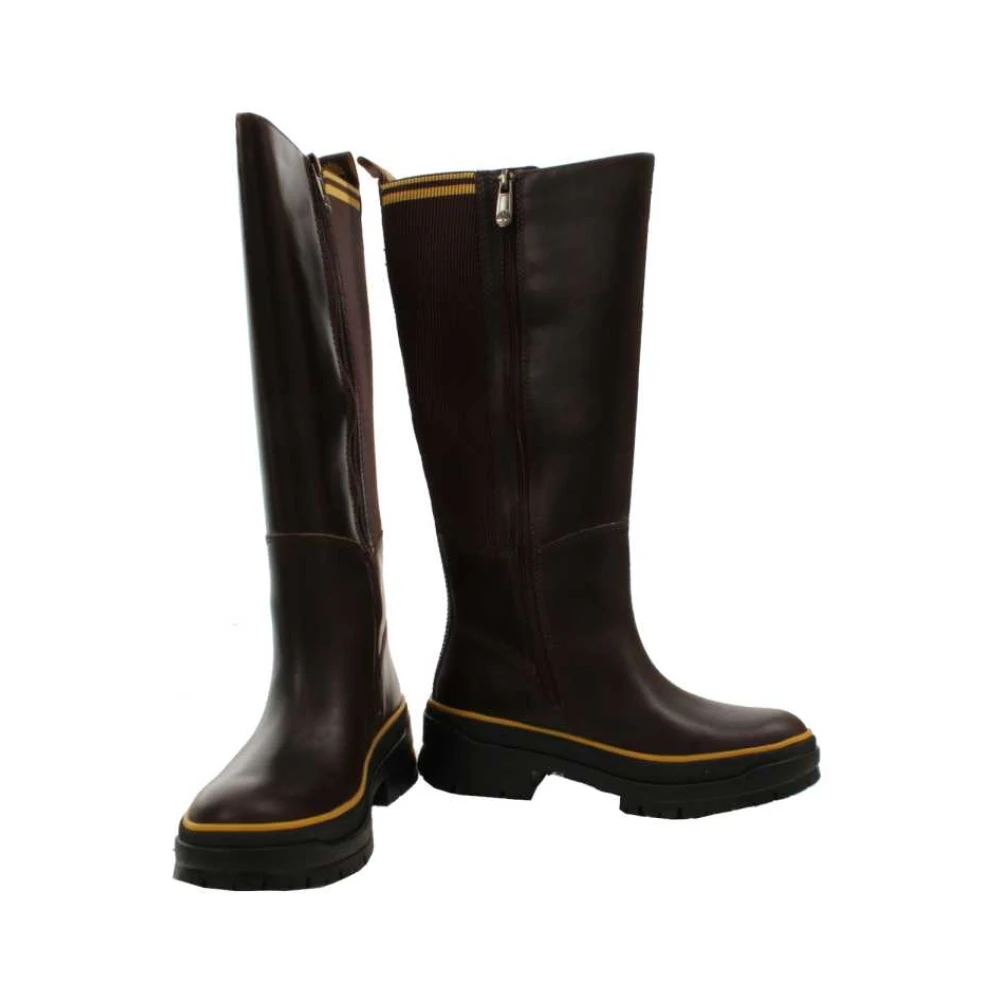Botas Altas Impermeables Marrones para Mujere