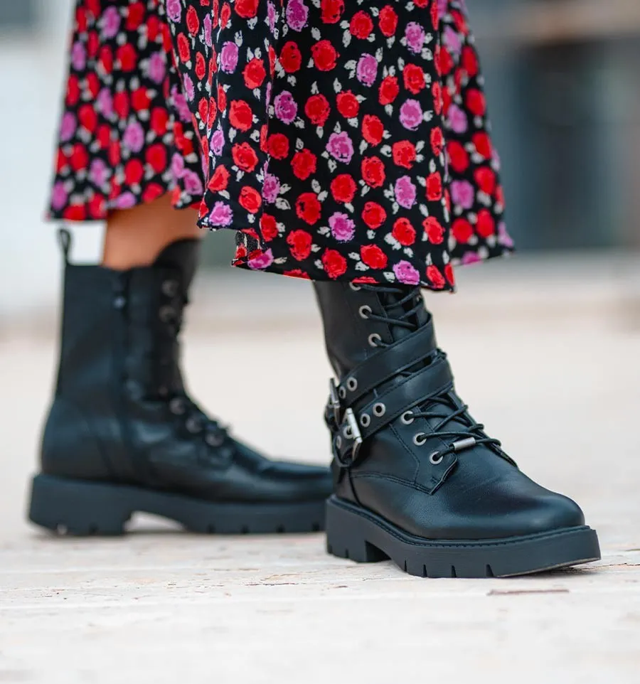Botas biker negras Ron