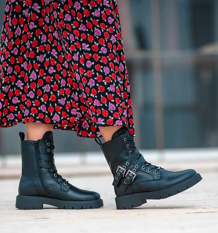 Botas biker negras Ron