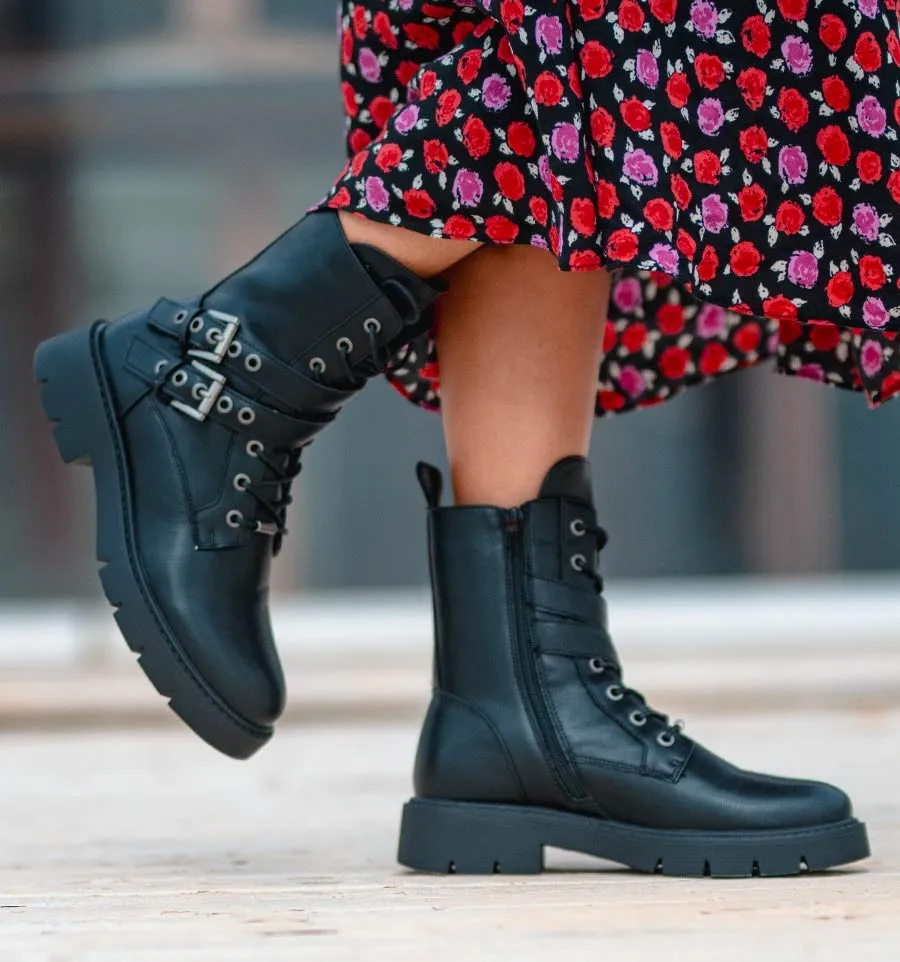 Botas biker negras Ron