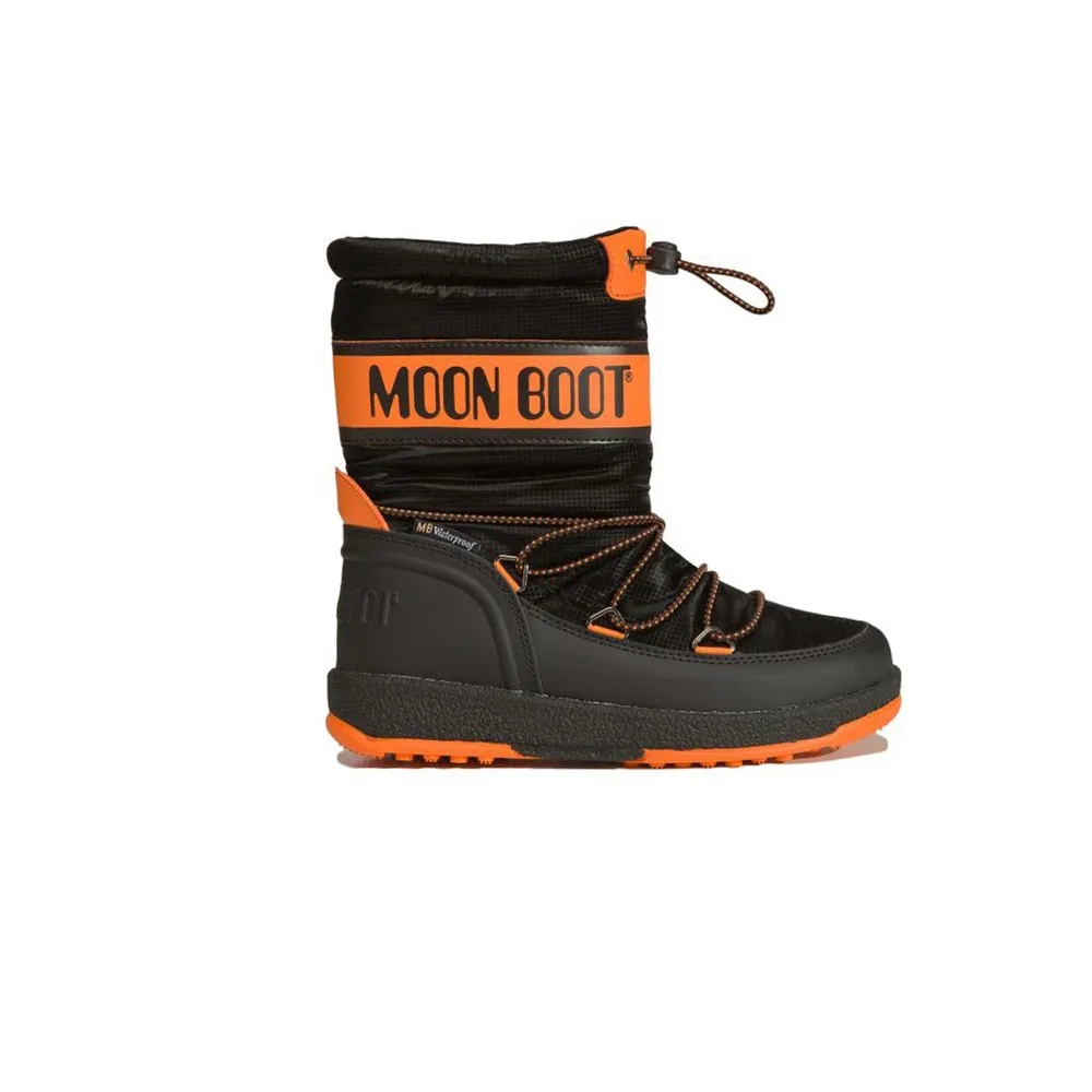 Botas de Niño MOON BOOT JR BOY LACED UP BOOT Color Negro y Naranja