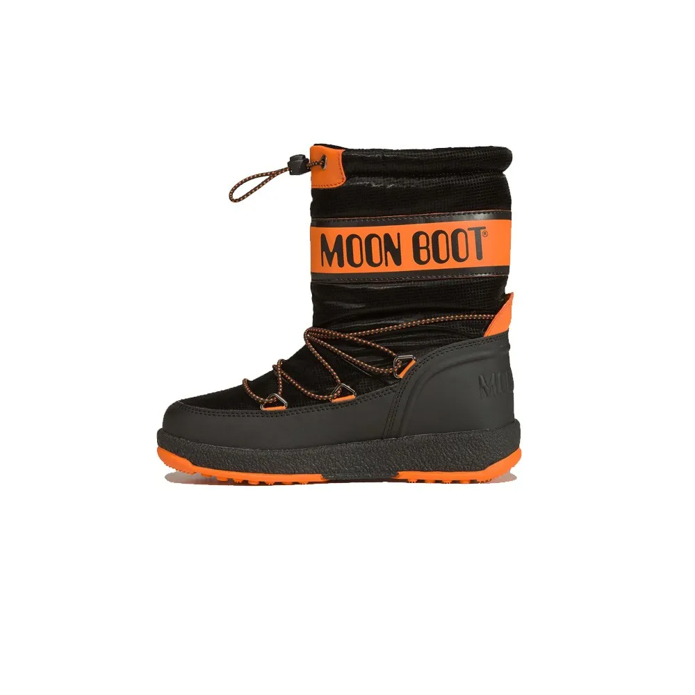 Botas de Niño MOON BOOT JR BOY LACED UP BOOT Color Negro y Naranja