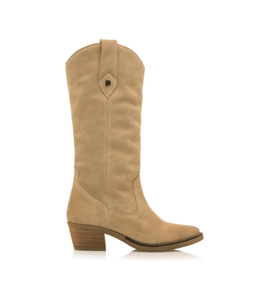 Botas de Piel Teo beige