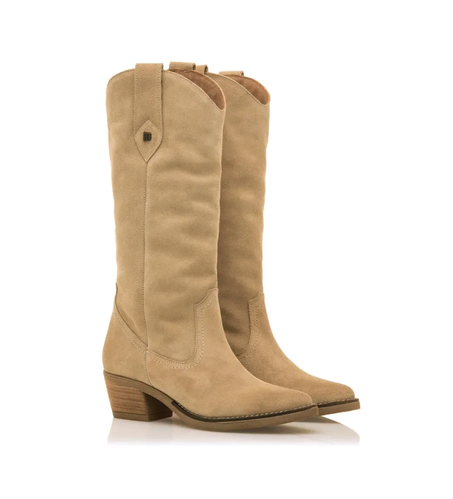 Botas de Piel Teo beige