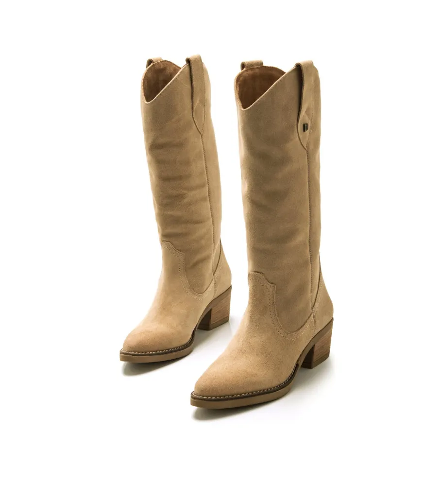 Botas de Piel Teo beige
