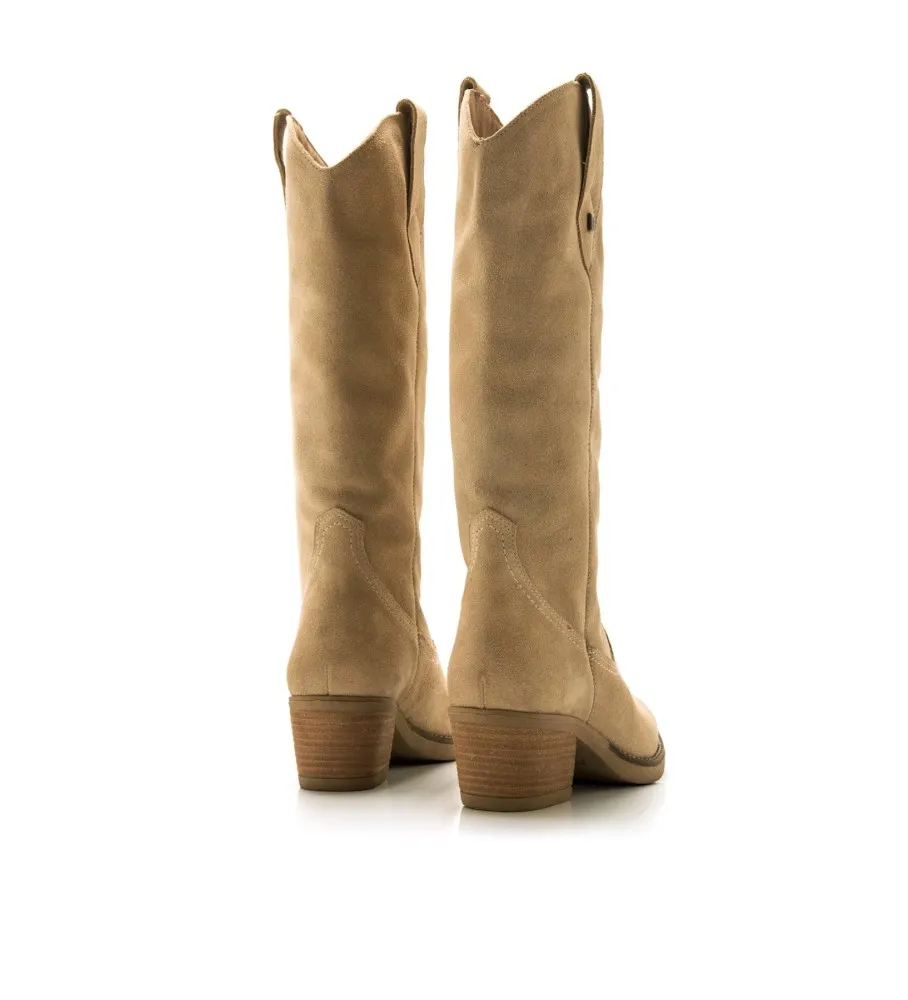 Botas de Piel Teo beige