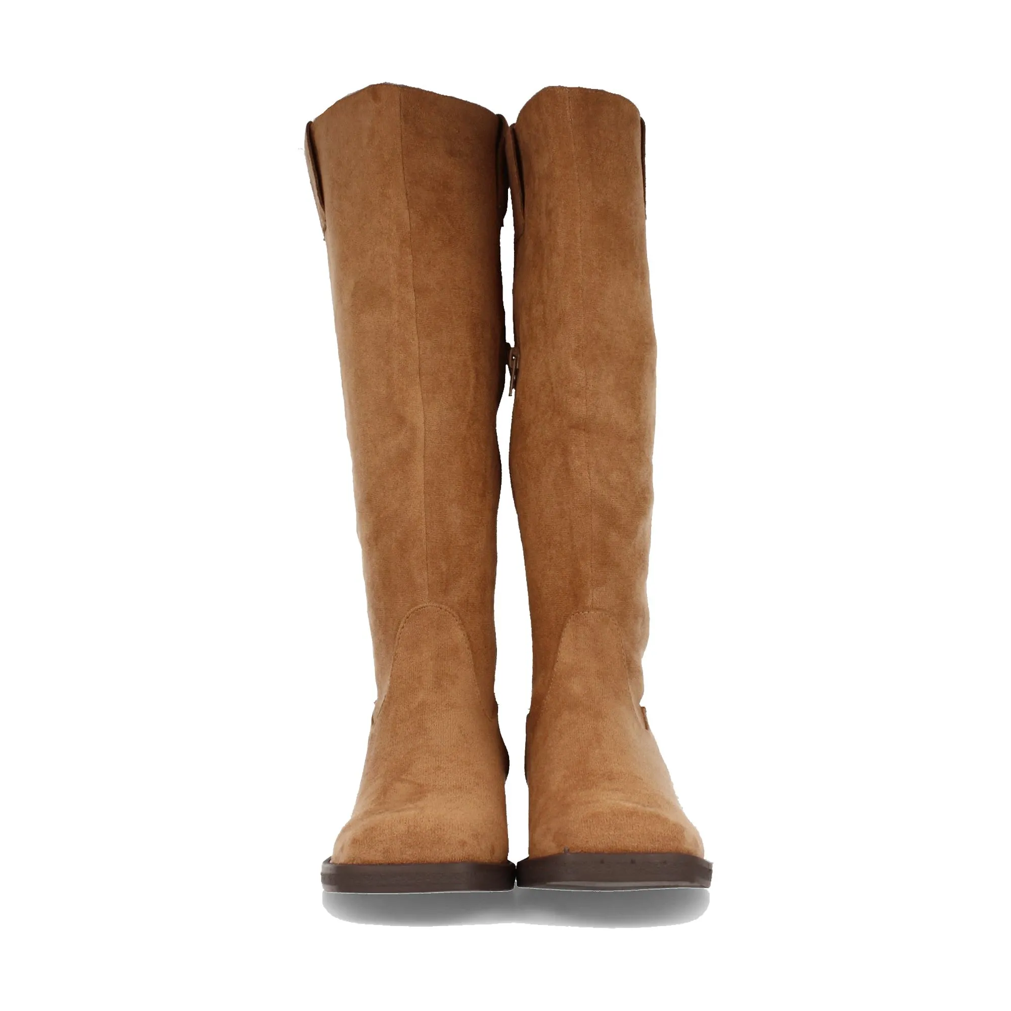 Botas planas mujer color camel