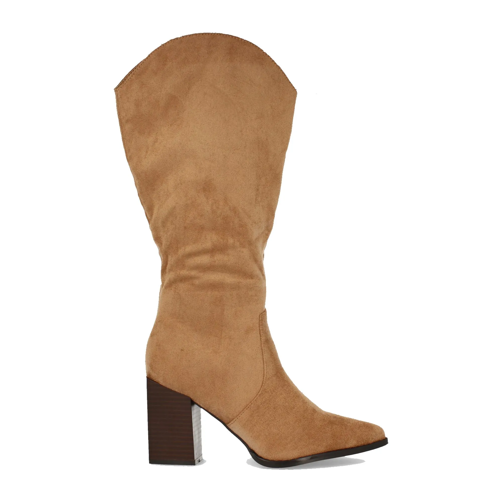 Botas tacón alto mujer color camel