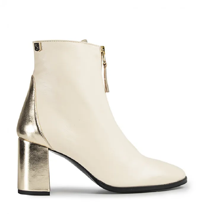BOTIN CLEOPATRA LAMINADO BEIGE POPA