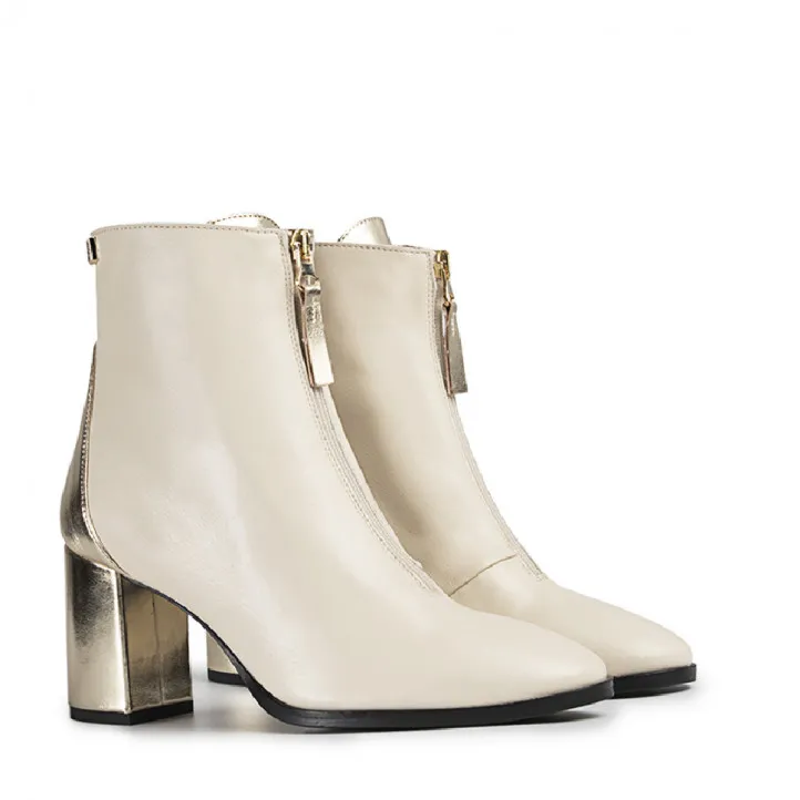 BOTIN CLEOPATRA LAMINADO BEIGE POPA