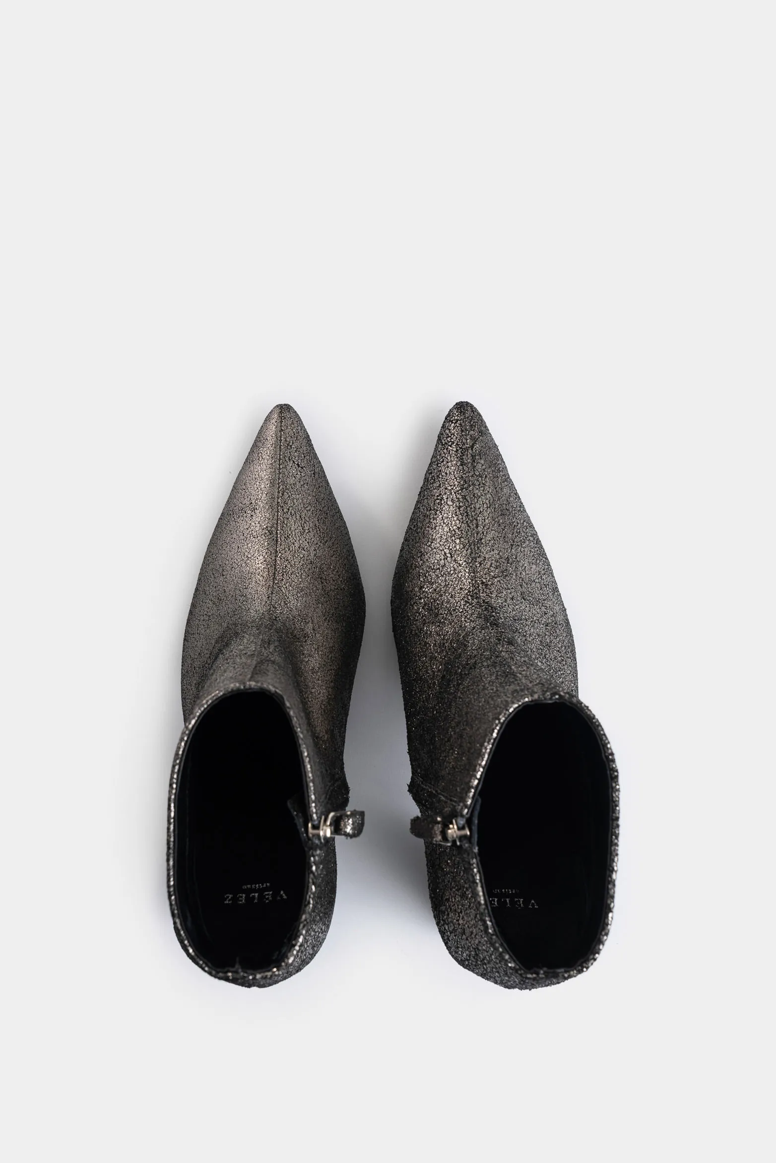 Botines Agata de cuero folia para mujer efecto craquelado