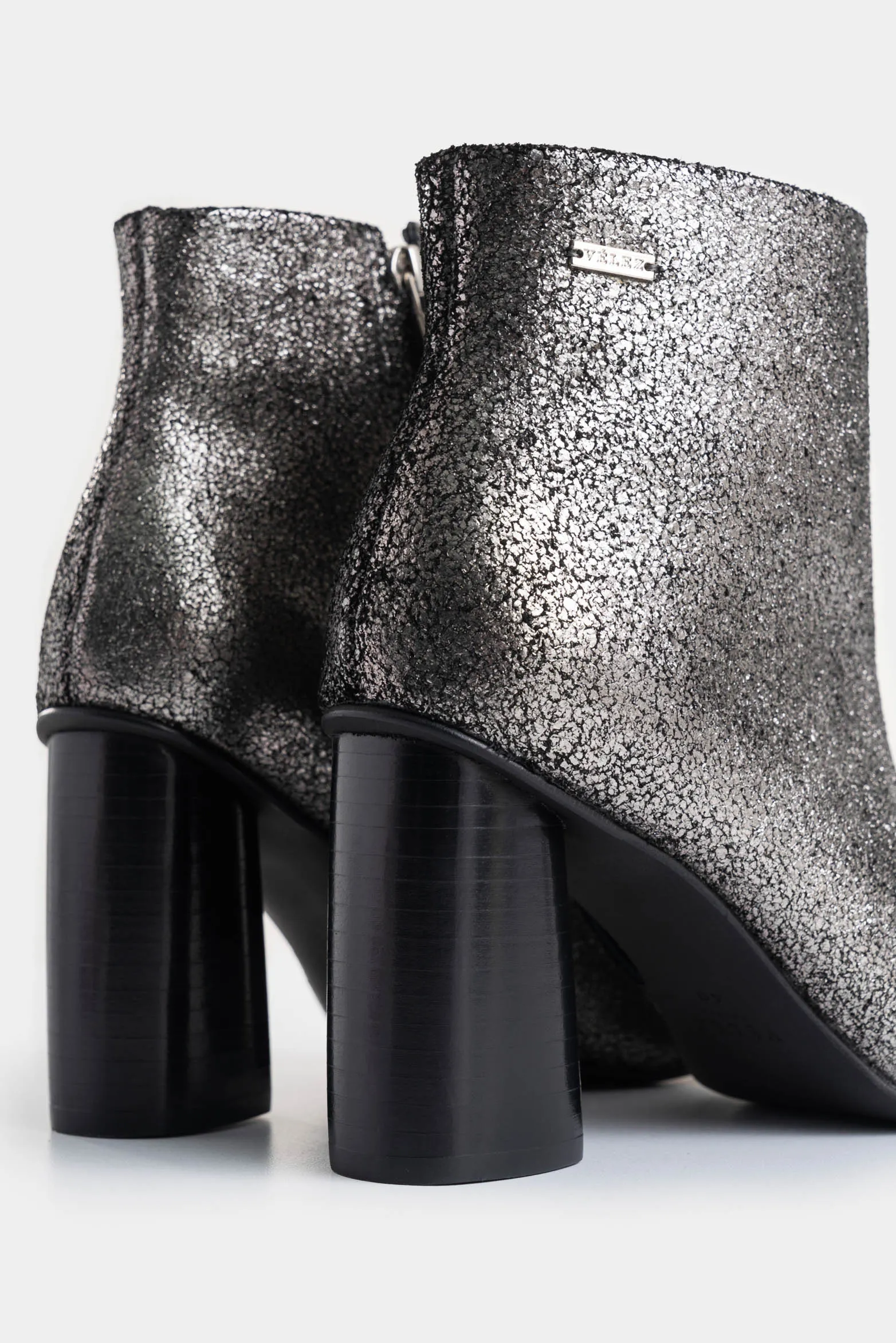 Botines Agata de cuero folia para mujer efecto craquelado