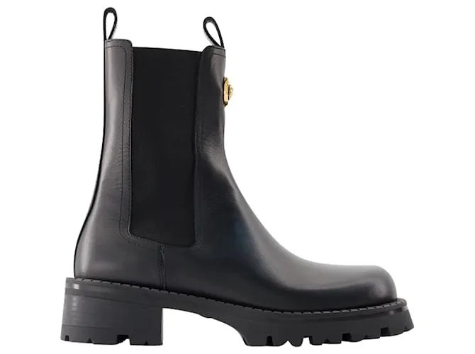 BOTINES BOTINES  VERSACE  PIEL  NEGRO 