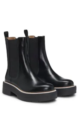 Botines Chelsea de piel con monograma Double B