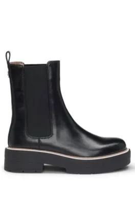 Botines Chelsea de piel con monograma Double B