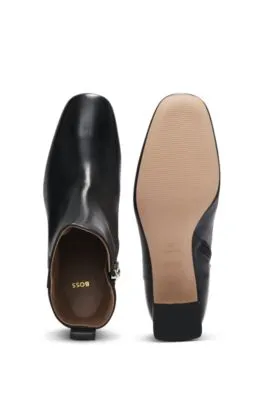 Botines de piel de napa con monograma Double B