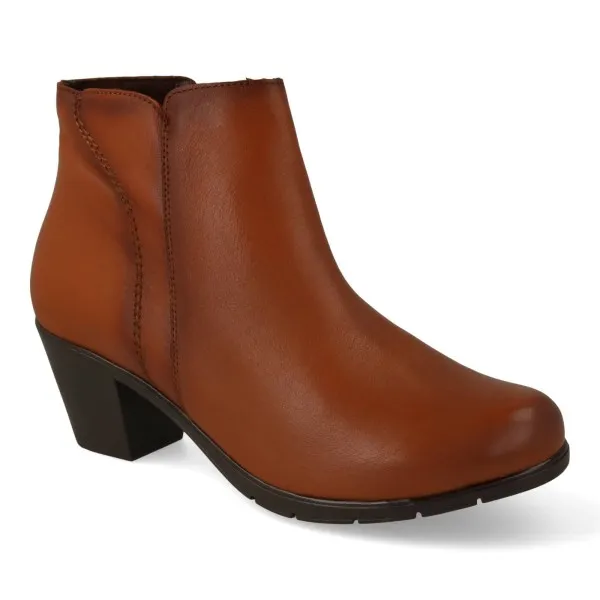 BOTINES MARRONES MUJER MOD. BRETAÑA CUERO
