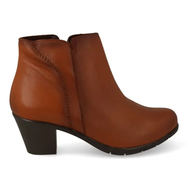 BOTINES MARRONES MUJER MOD. BRETAÑA CUERO
