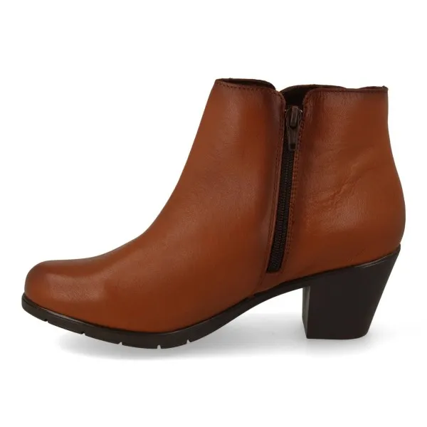 BOTINES MARRONES MUJER MOD. BRETAÑA CUERO