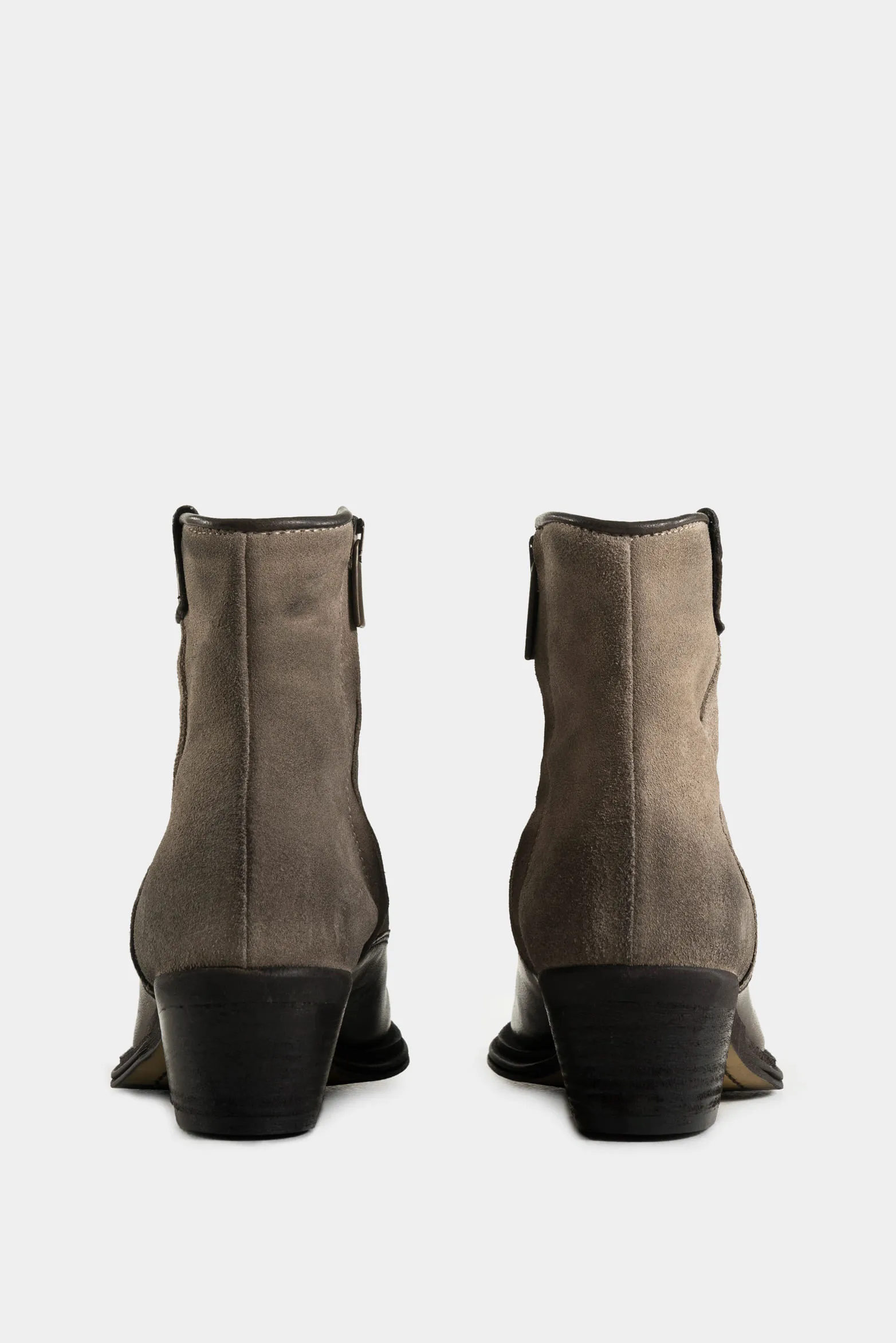 Botines texanos Maui de cuero para mujer mezcla de texturas