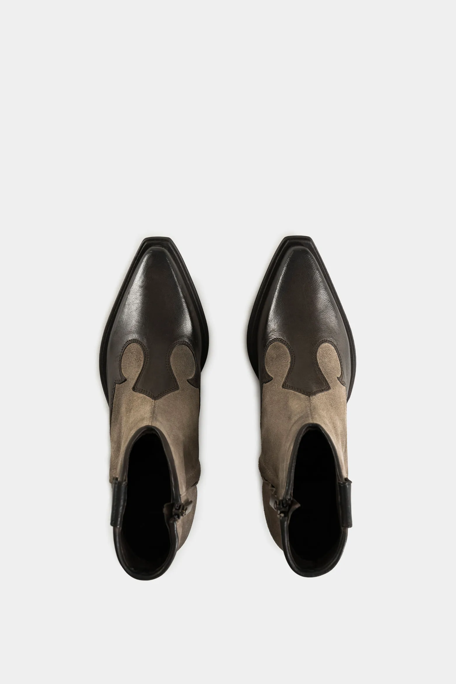 Botines texanos Maui de cuero para mujer mezcla de texturas