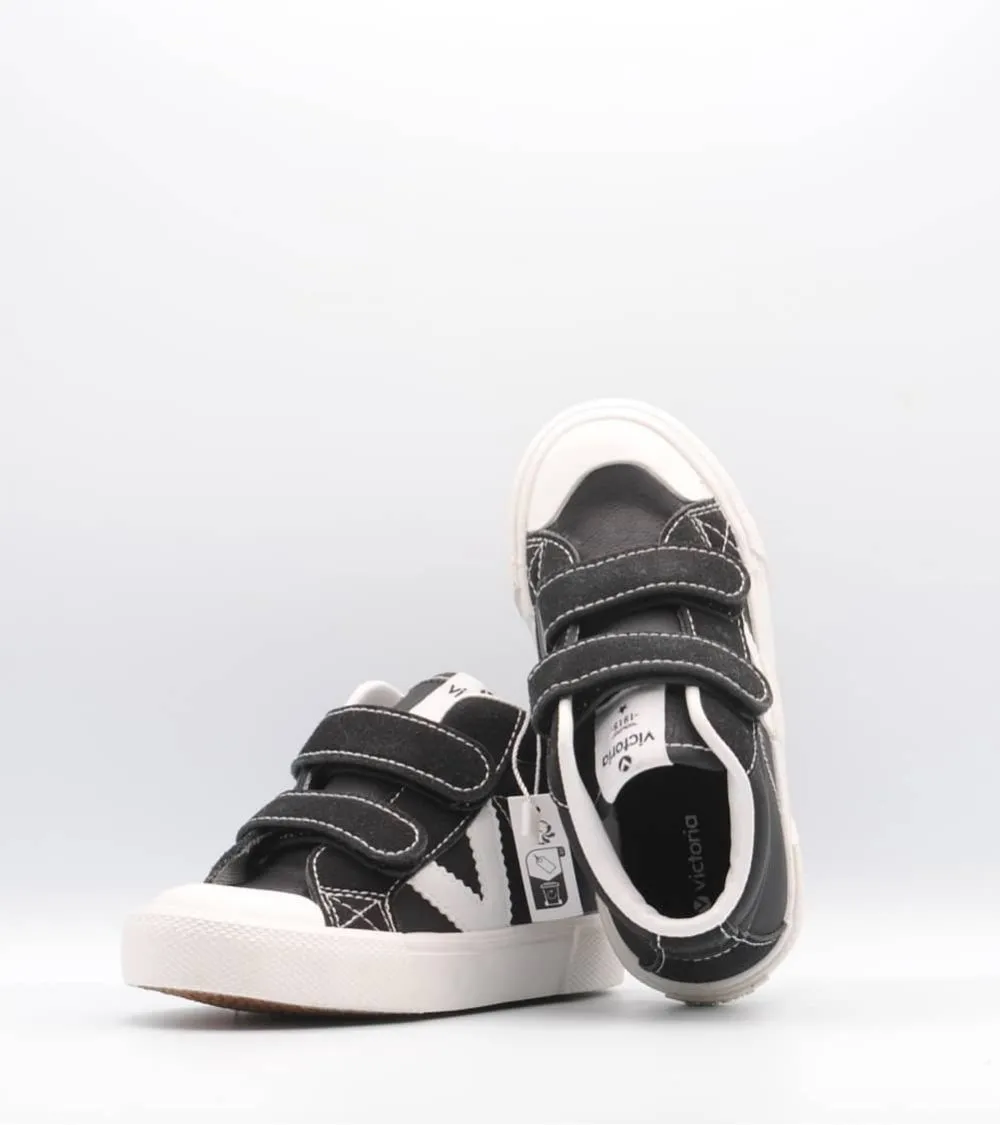 BOTÍN VICTORIA TRIBU VELCRO V LATERAL NEGRO