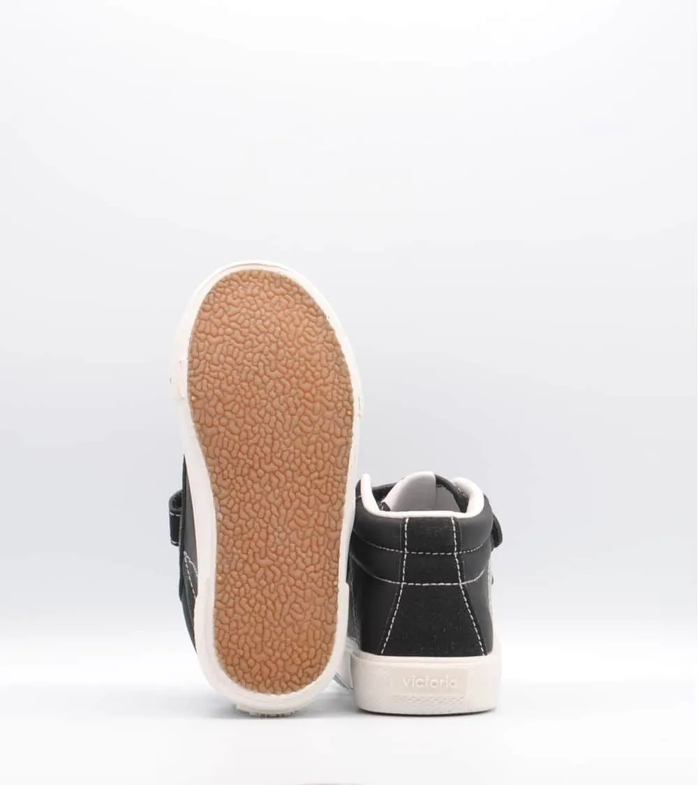 BOTÍN VICTORIA TRIBU VELCRO V LATERAL NEGRO