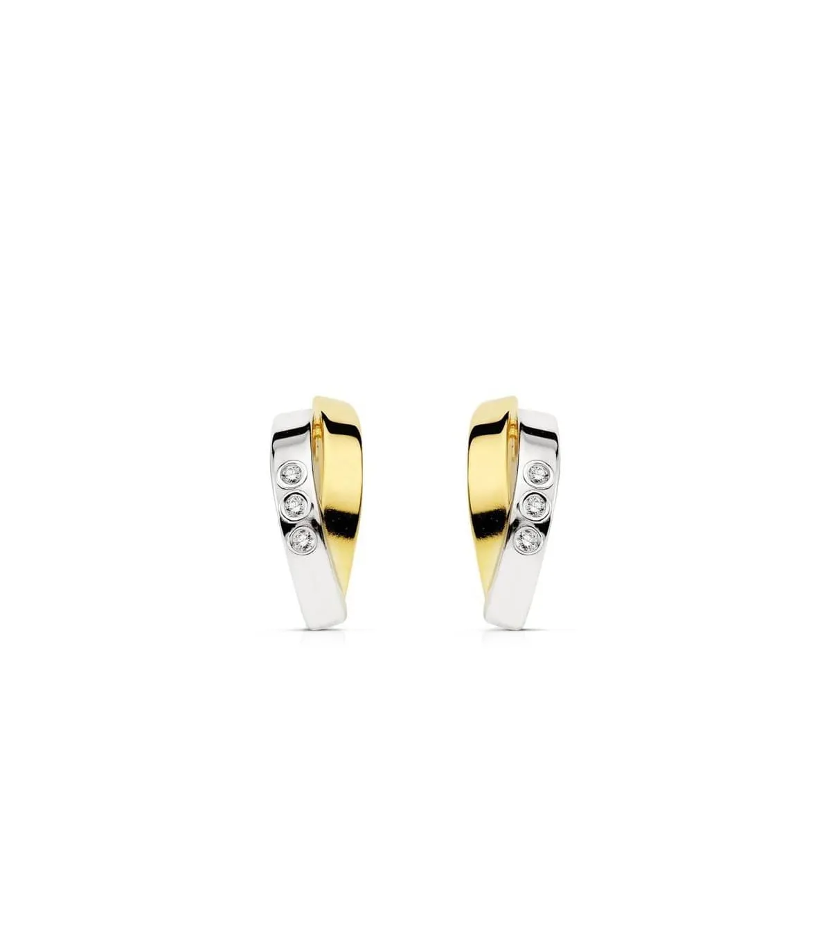 Boucles d'oreilles or bicolore Sandi 18 Carats