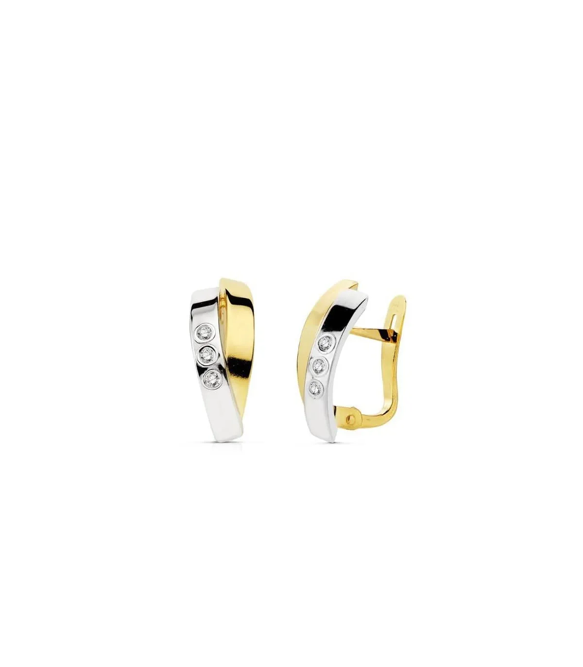 Boucles d'oreilles or bicolore Sandi 18 Carats