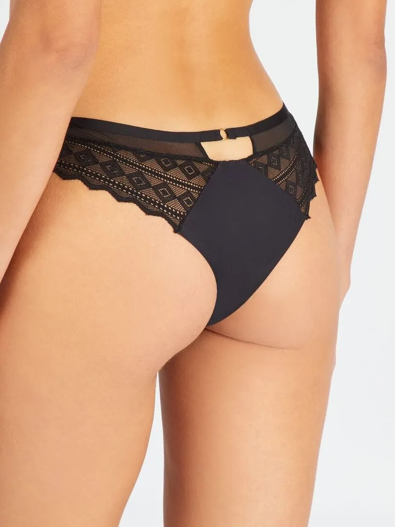 BRAGUITA DE ENCAJE 'ENVIE DE LINGERIE'  NEGRO