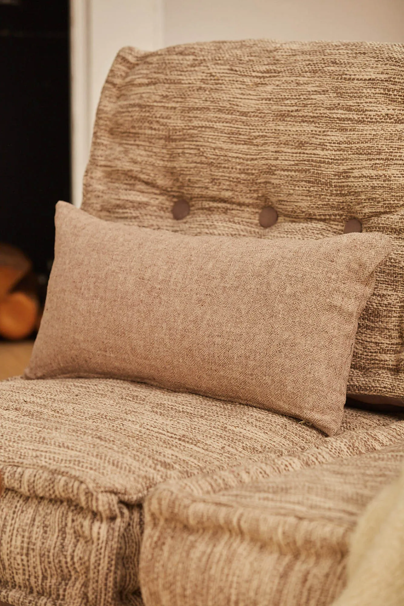 Calma House Funda de cojín Leinen 30x60 Beige