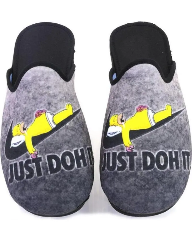 Calzado de casa   de Hombre CARMELO RODRIGUEZ 498 HOMER ZAPATILLAS DE CASA DE HOMBRE GRI  GRIS