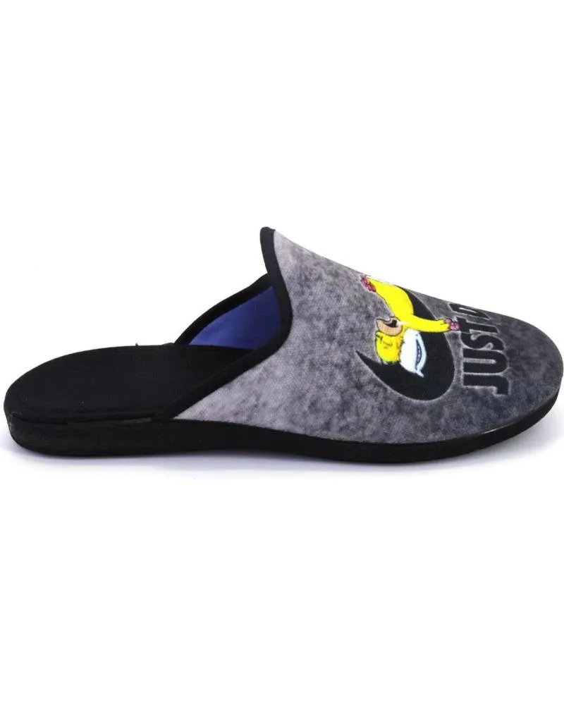 Calzado de casa   de Hombre CARMELO RODRIGUEZ 498 HOMER ZAPATILLAS DE CASA DE HOMBRE GRI  GRIS