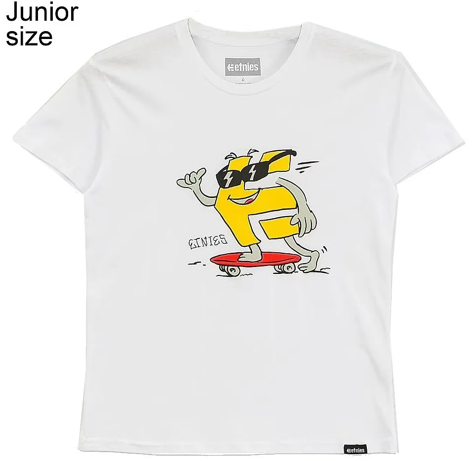 CAMISA ETNIES E SKATE  WHITE  UNISEX JUNIOR