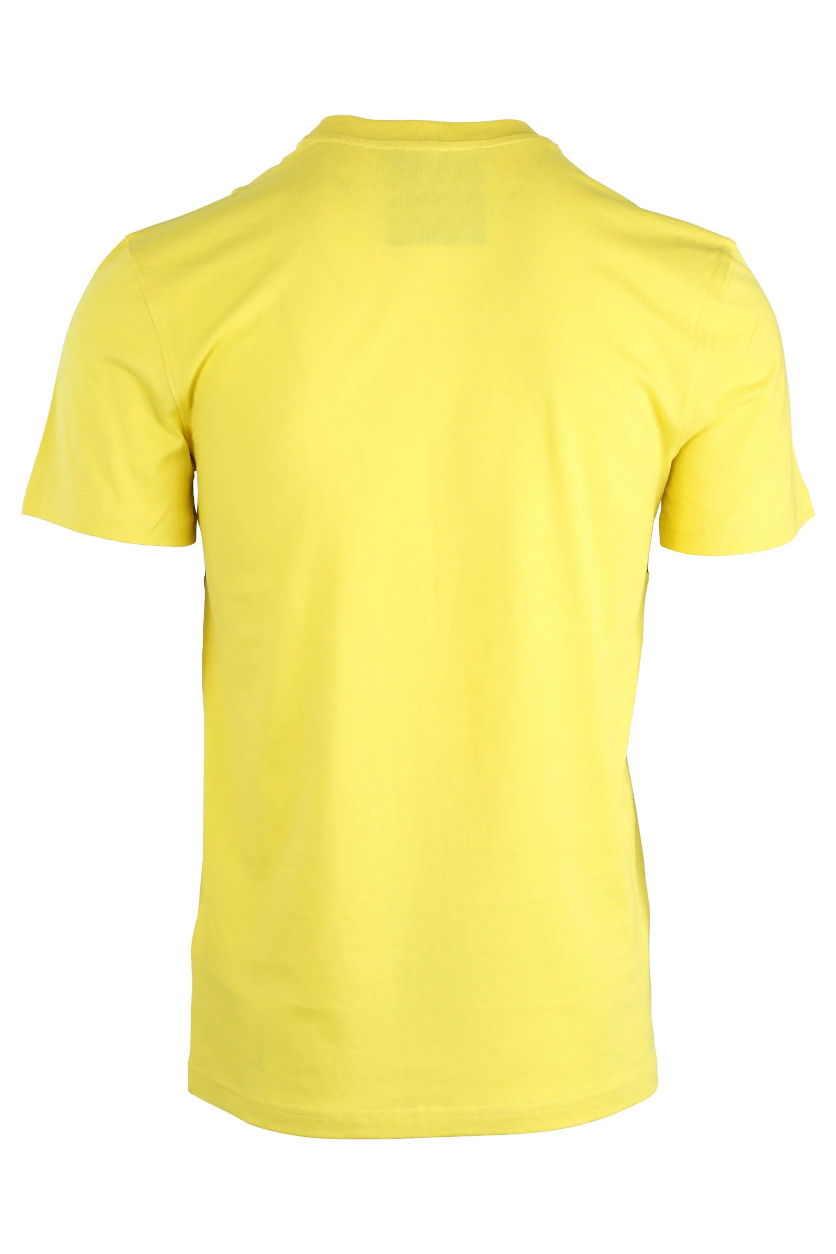 Camiseta amarilla con logo en franja negra
