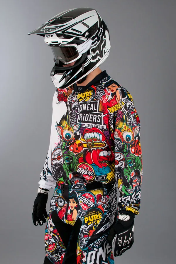 CAMISETA DE CROSS O'NEAL MAYHEM CRANK NEGRAMULTI