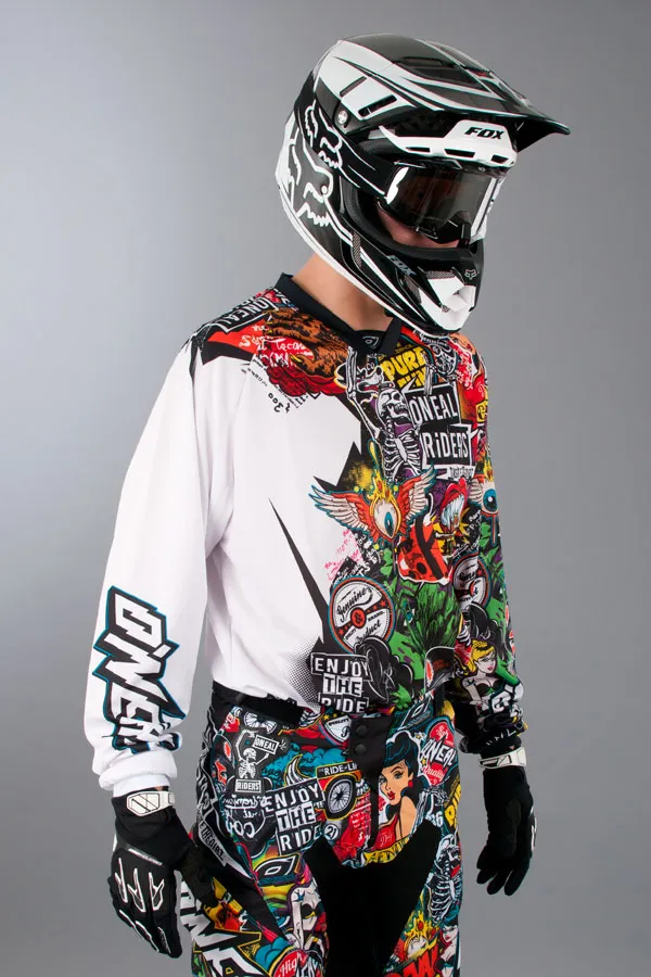 CAMISETA DE CROSS O'NEAL MAYHEM CRANK NEGRAMULTI