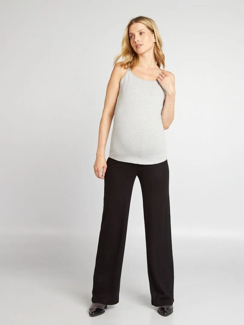 CAMISETA DE LACTANCIA DE TIRANTES  GRIS