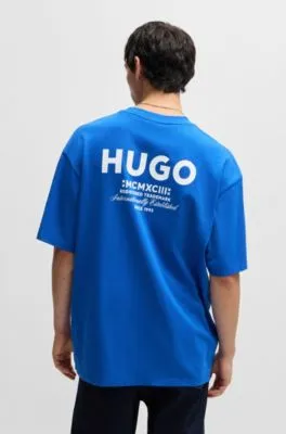 Camiseta de punto de algodón con logo del tema de la nueva temporada