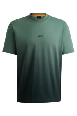 Camiseta de punto de algodón con tinción dip dye