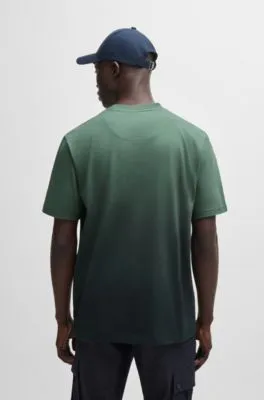 Camiseta de punto de algodón con tinción dip dye