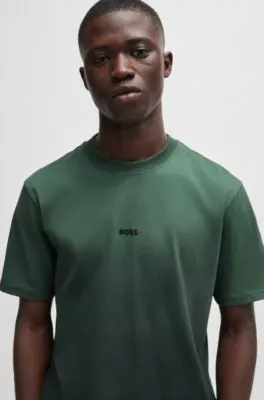 Camiseta de punto de algodón con tinción dip dye
