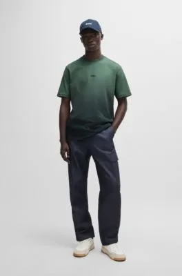 Camiseta de punto de algodón con tinción dip dye