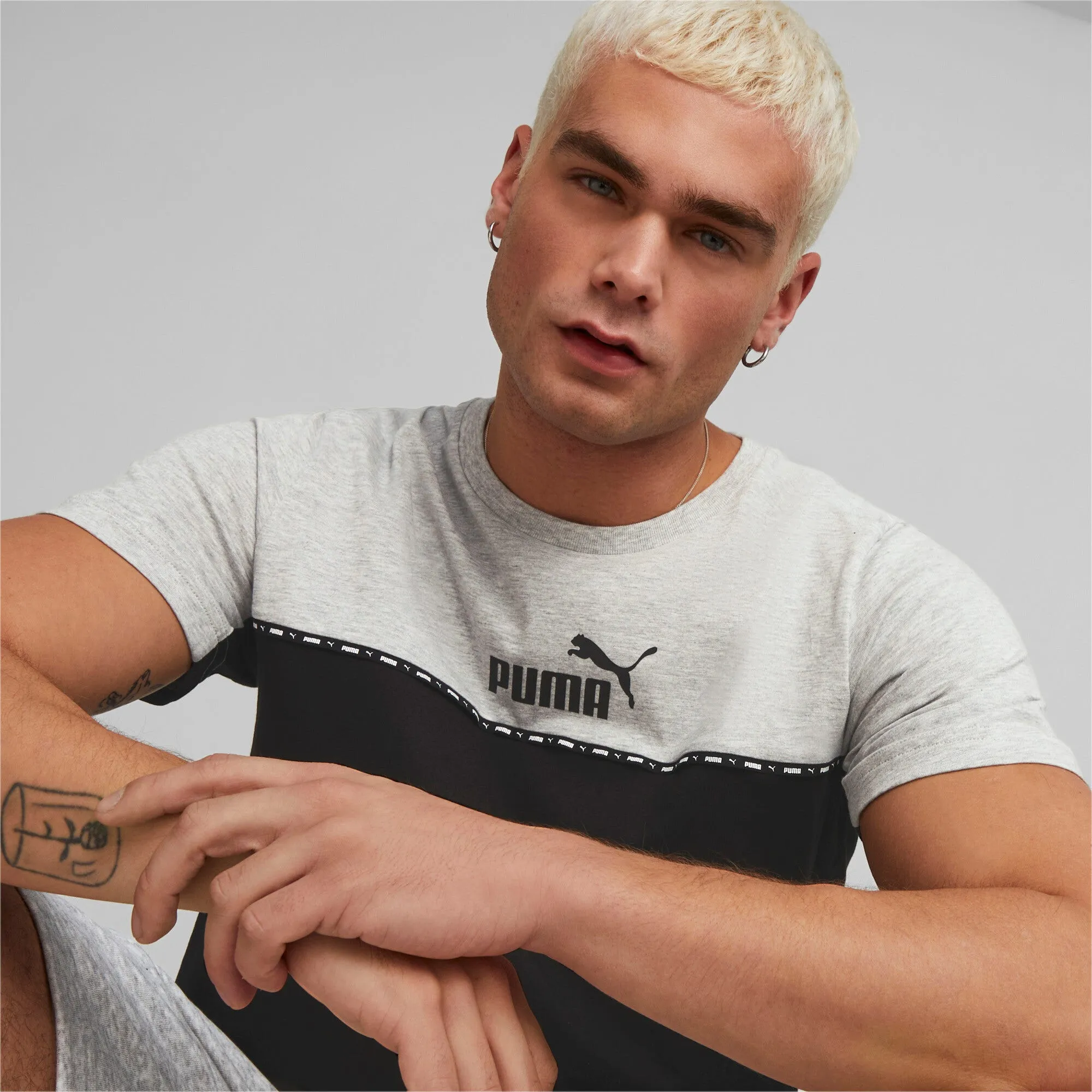 Camiseta Essentials Block X Tape Tee de Hombre