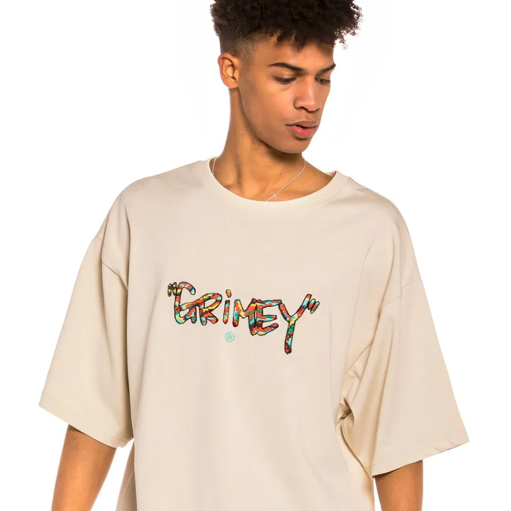 CAMISETA GRIMEY MANGA CORTA UNISEX “NINE WINDS ” HEAVY WEIGHT – SAND REF. GA25SND BEIG LOGO PECHO