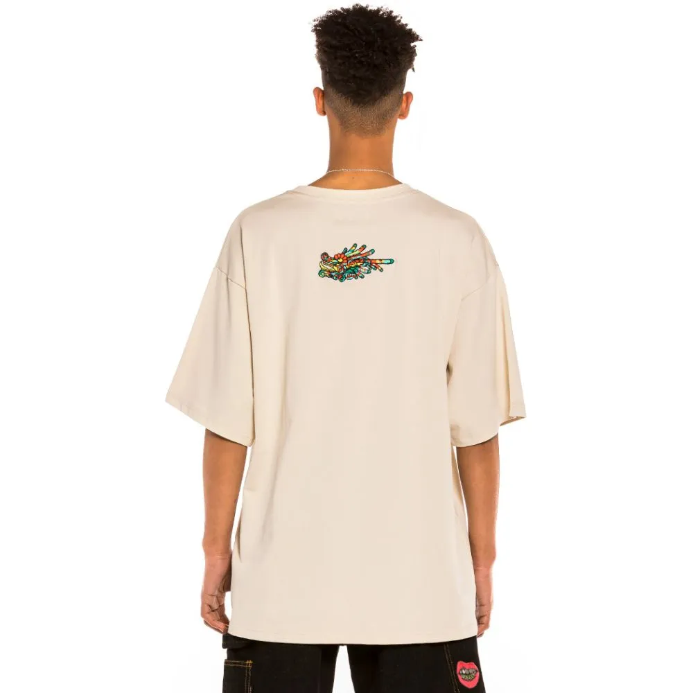 CAMISETA GRIMEY MANGA CORTA UNISEX “NINE WINDS ” HEAVY WEIGHT – SAND REF. GA25SND BEIG LOGO PECHO