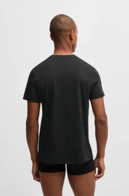 Camiseta interior en punto de algodón con logo estampado