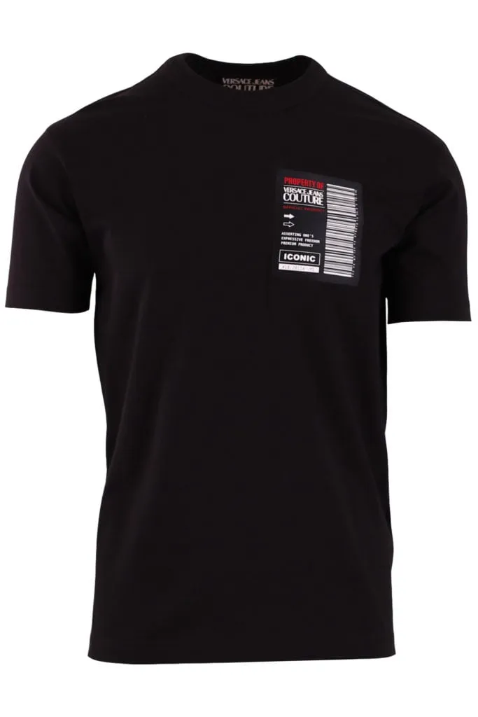 Camiseta negra con logo código de barras